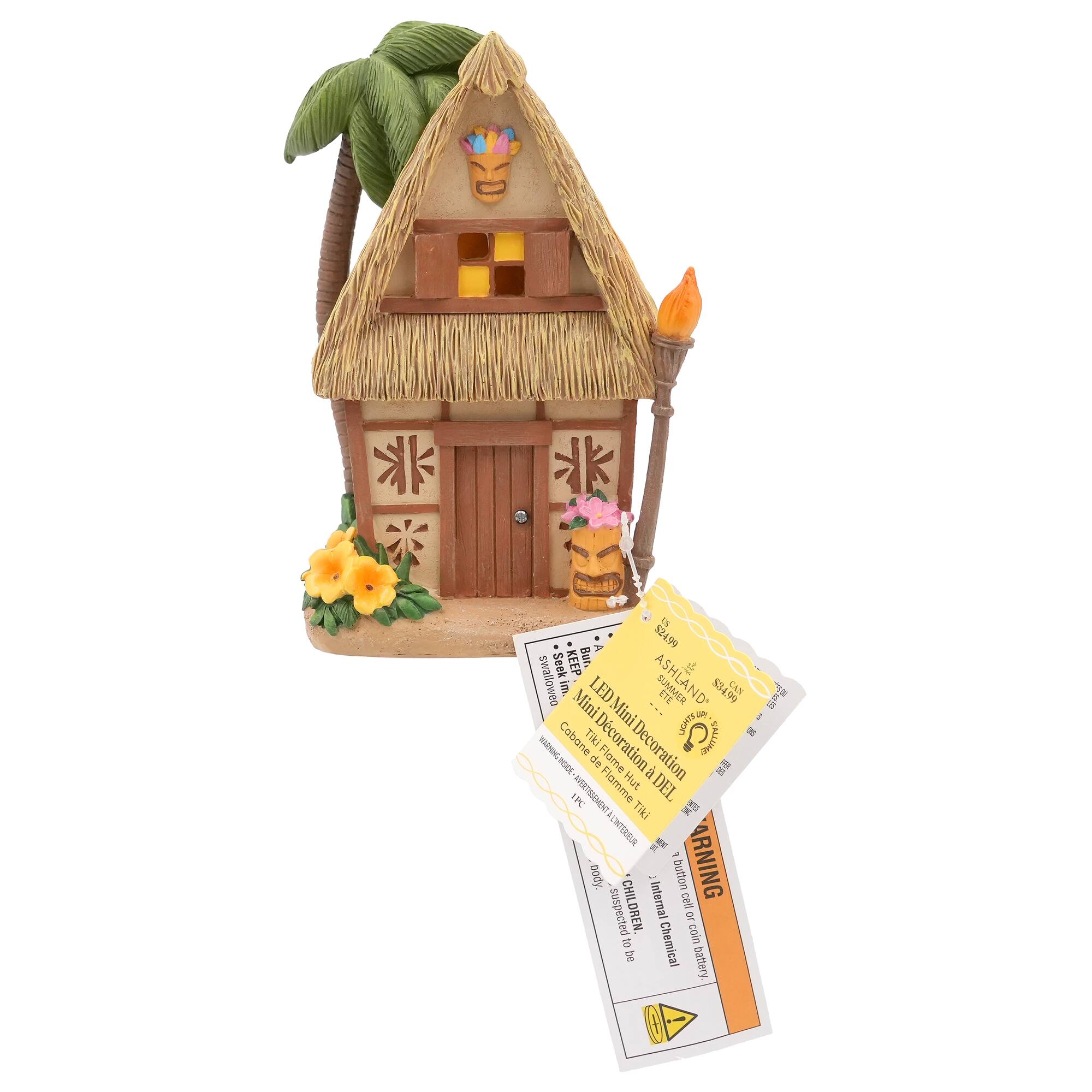 Mini LED Tiki Flame Hut Decoration by Ashland®